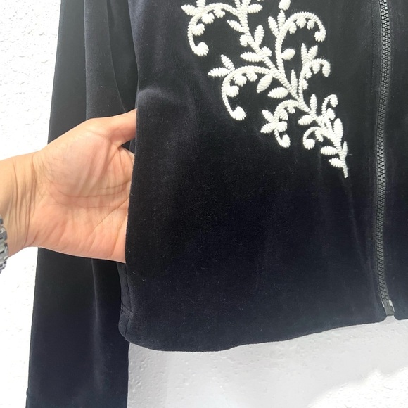 Boston Proper Black and White Embroidered Blazer S - Picture 5 of 8